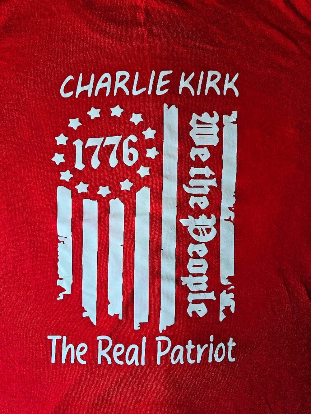 Charlie Kirk Freedom T Shirt Mens 2XL Red 1776 We The People Patriot Graphic Tee
